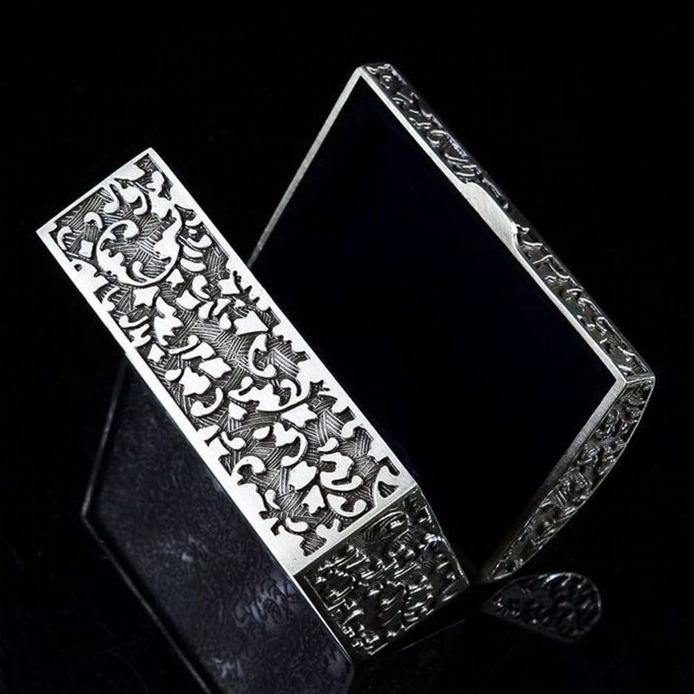 AVESON Vintage Metal Jewelry Box Small Trinket Storage Organizer Box Chest Ring Case for Girls Women, Tin Color, Small - 8