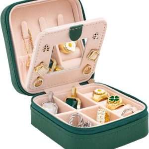 KElofoN Travel Jewelry Case and Organizer with Mirror - Gift for Women and Girls - 1