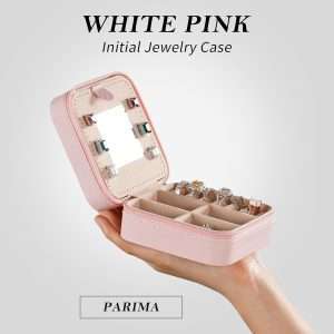 Parima Valentines Day Gifts for Her - Trendy Travel Jewelry Case, Personalized Gifts - Pink Travel Jewelry Box - Birthday Gifts for Women Valentines Day Gifts for Teens Girls - Travel Jewelry Case - 3