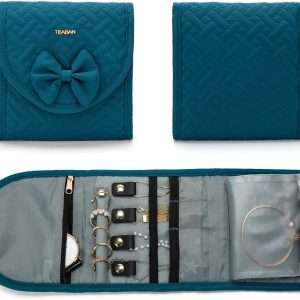 Travel Jewelry Organizer Case Small- Jewelry Roll - Necklaces Travel Jewelry Bag - 1