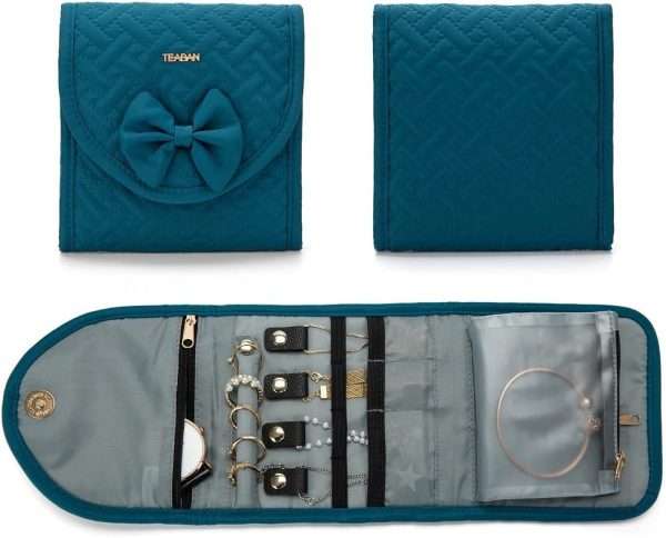 Travel Jewelry Organizer Case Small- Jewelry Roll - Necklaces Travel Jewelry Bag - 1