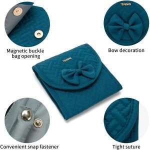 Travel Jewelry Organizer Case Small- Jewelry Roll - Necklaces Travel Jewelry Bag - 4