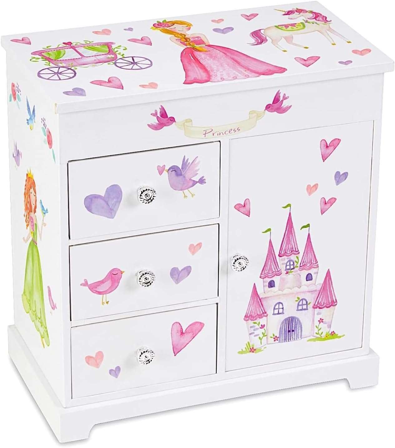Jewelkeeper Jewelry Box for Girls with 3 Drawers, Princess Jewelry Boxes, Dance of the Sugar Plum Fairy and Spinning Princess Doll, Girls Gifts - 1