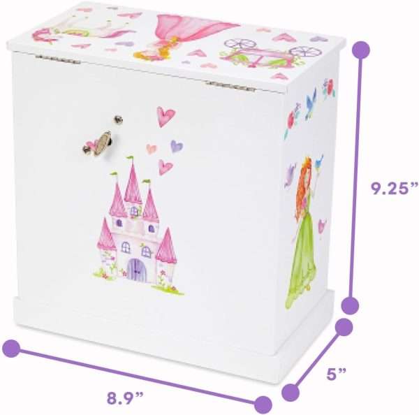 Jewelkeeper Jewelry Box for Girls with 3 Drawers, Princess Jewelry Boxes, Dance of the Sugar Plum Fairy and Spinning Princess Doll, Girls Gifts - 3