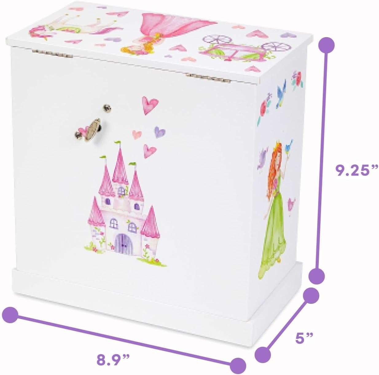 Jewelkeeper Jewelry Box for Girls with 3 Drawers, Princess Jewelry Boxes, Dance of the Sugar Plum Fairy and Spinning Princess Doll, Girls Gifts - 3