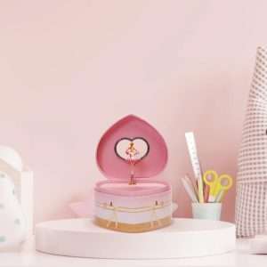 Musical Ballerina Jewelry Box for Girls Heart Shaped Ballerina Spins to Swan Lake - 8