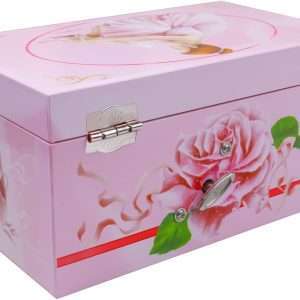 Sweet Musical Jewelry Box with Pullout Drawer and dancing Ballerina Girl Figurines Music Box Jewel Storage Case for girls - 5