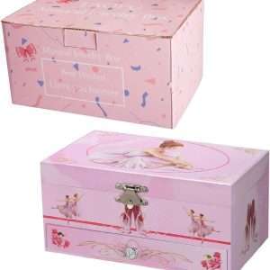 Sweet Musical Jewelry Box with Pullout Drawer and dancing Ballerina Girl Figurines Music Box Jewel Storage Case for girls - 6