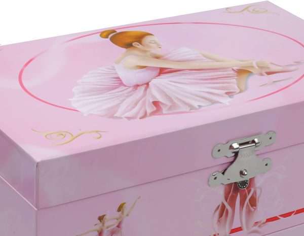 Sweet Musical Jewelry Box with Pullout Drawer and dancing Ballerina Girl Figurines Music Box Jewel Storage Case for girls - 8