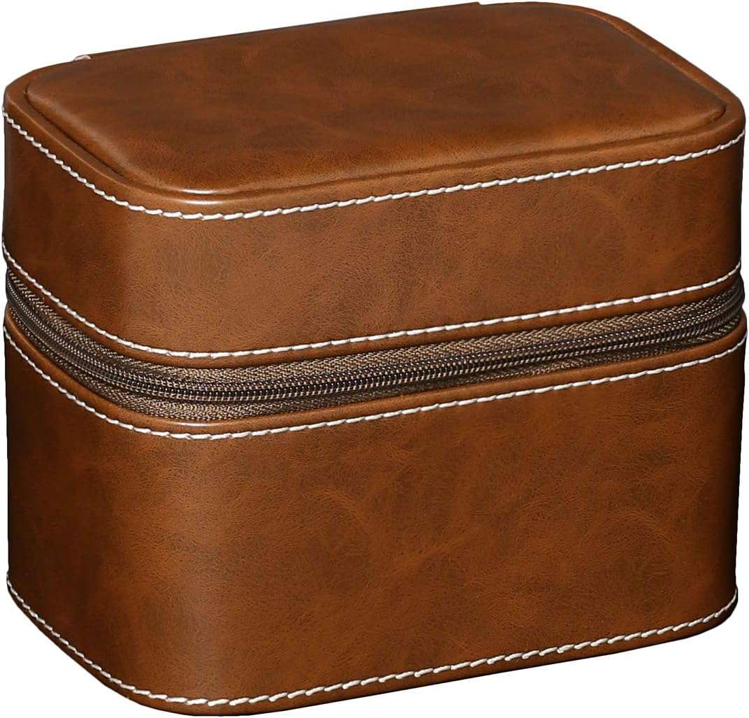 ROTHWELL 2 Watch Travel Case Storage Organizer for 2 Watches - Tough Portable Protection w-Zipper Fits All Wristwatches & Smart Watches Up to 50mm - 5
