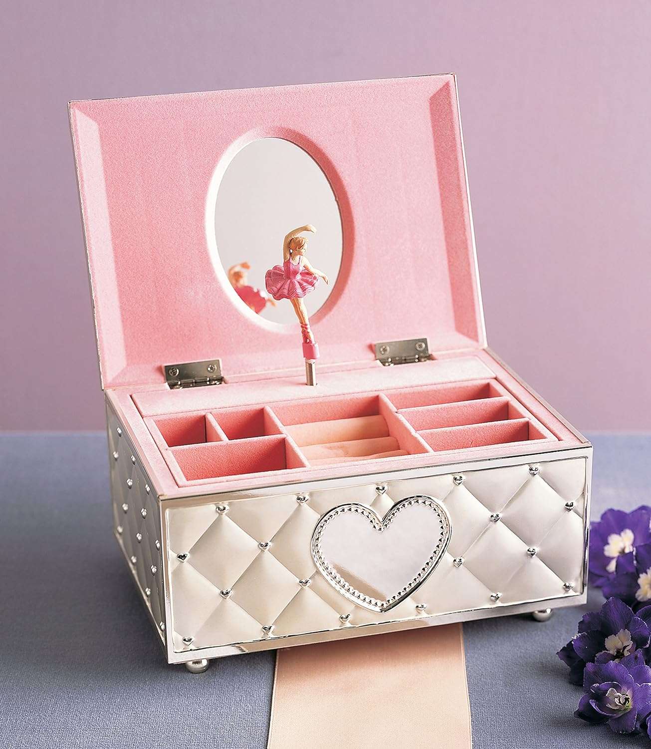 Lenox 6205231 Childhood Memories Musical Ballerina Jewelry Box, Metallic - 3