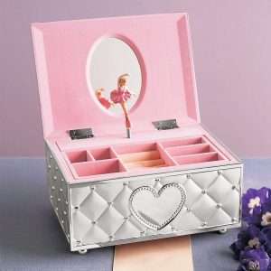 Lenox 6205231 Childhood Memories Musical Ballerina Jewelry Box, Metallic - 5