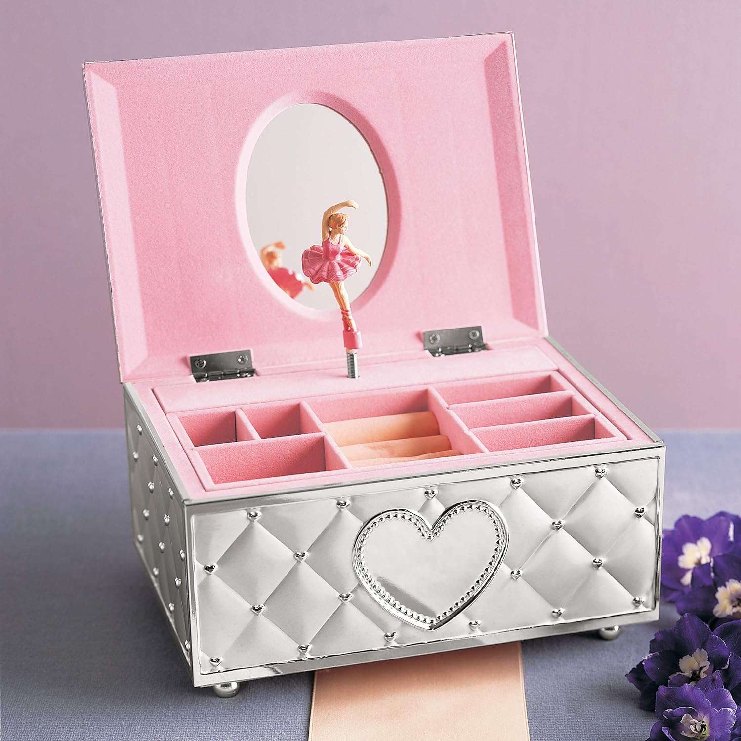 Lenox 6205231 Childhood Memories Musical Ballerina Jewelry Box, Metallic - 5