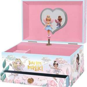 Musical Fairy Jewelry Box for Girls - Kids Music Box with Spinning Fairy and Mirror, Princess Gifts for Little Girls, Jewelry Boxes, Childrens Birthday Gift - 1