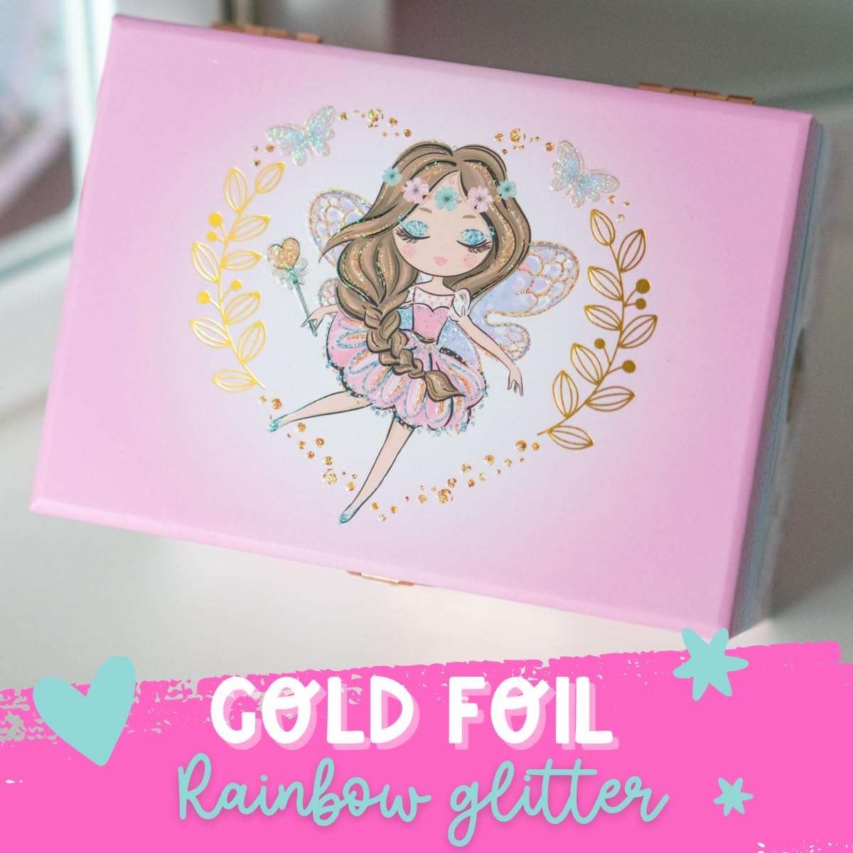 Musical Fairy Jewelry Box for Girls - Kids Music Box with Spinning Fairy and Mirror, Princess Gifts for Little Girls, Jewelry Boxes, Childrens Birthday Gift - 6