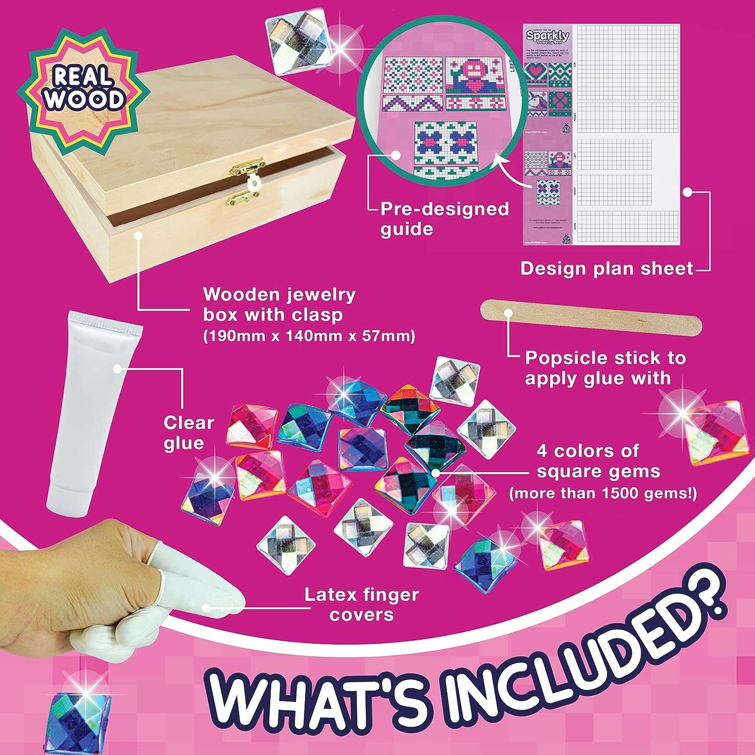PURPLE LADYBUG DIY Sparkly Girls Jewelry Box for Girls 8-12 Yrs Old - Fun 10 9 8 7 6 Year Old Girl Birthday Gift Idea & Crafts for Girls 8-12 - Girl Toys 8-10, Arts and Crafts - 3