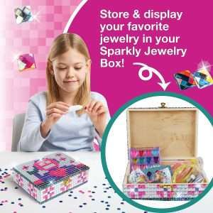 PURPLE LADYBUG DIY Sparkly Girls Jewelry Box for Girls 8-12 Yrs Old - Fun 10 9 8 7 6 Year Old Girl Birthday Gift Idea & Crafts for Girls 8-12 - Girl Toys 8-10, Arts and Crafts - 5