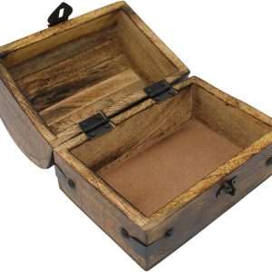 Nautical Cove Treasure Chest Keepsake and Decorative Wood Box - Storage Box Medium (6.5 x 4.5 x 4.5) - 5