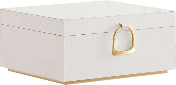 SONGMICS 2-Layer Jewelry Box, Jewelry Organizer with Handle, Removable Jewelry Tray, Jewelry Storage, Floating Effect, 8.1 x 9.4 x 4.3 Inches, Gift Idea - 1