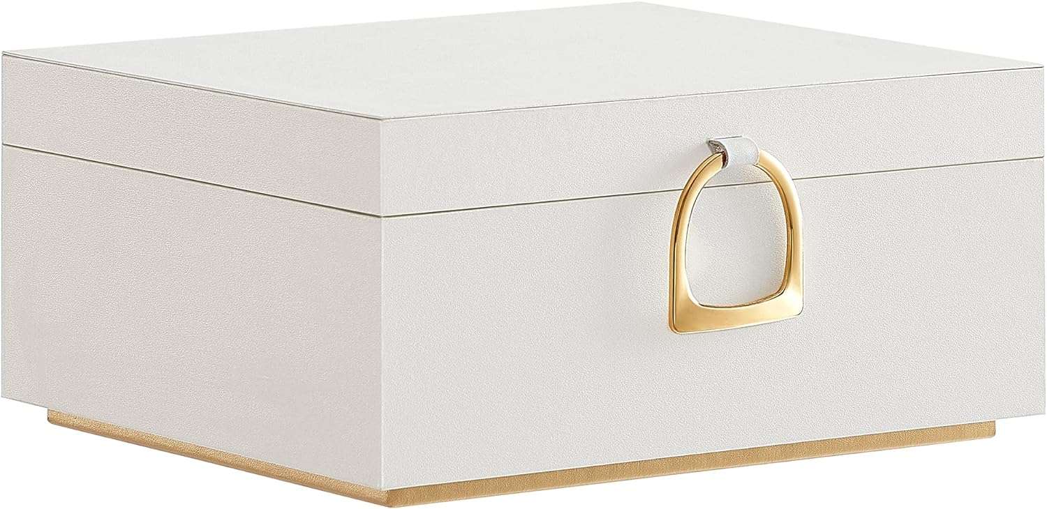 SONGMICS 2-Layer Jewelry Box, Jewelry Organizer with Handle, Removable Jewelry Tray, Jewelry Storage, Floating Effect, 8.1 x 9.4 x 4.3 Inches, Gift Idea - 1