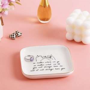 PUDDING CABIN Friend Gifts for Women —No Matter Where We Go, No Matter What We Do, You Will Always Have Me, and I Will Always Have You! -Gifts for Friends Going Away Friendship Ceramic Ring Dish - 4