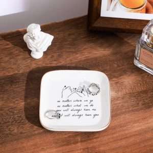PUDDING CABIN Friend Gifts for Women —No Matter Where We Go, No Matter What We Do, You Will Always Have Me, and I Will Always Have You! -Gifts for Friends Going Away Friendship Ceramic Ring Dish - 8