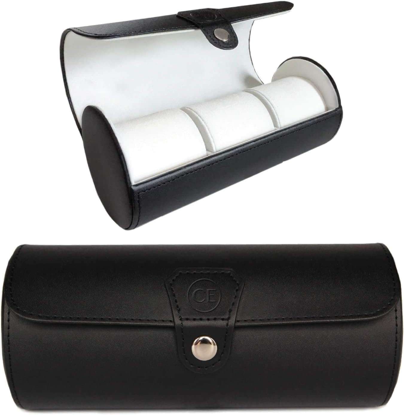 Case Elegance Travel Watch Case Roll Organizer for Men - Vegan Faux Leather Watch Display Case - Watch Display, Storage & Holder - Watch Case for Men's Watch Collection - 2