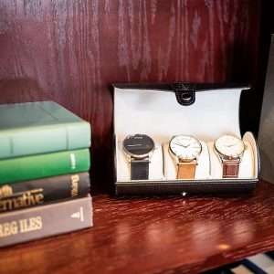 Case Elegance Travel Watch Case Roll Organizer for Men - Vegan Faux Leather Watch Display Case - Watch Display, Storage & Holder - Watch Case for Men's Watch Collection - 6