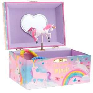 Jewelkeeper Jewelry Box for Girls, Cotton Candy Unicorn Musical Jewelry Boxes, The Beautiful Dreamer Tune and Spinning Unicorn Doll, Toys for Girls - 1