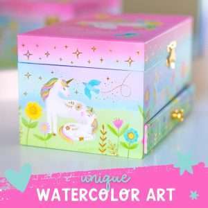 Musical Unicorn Kids Jewelry Box - Girls Jewelry Box with Mirror, Unicorn Toys for Girls Age 4-6 - 4