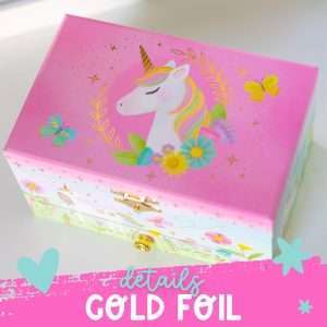 Musical Unicorn Kids Jewelry Box - Girls Jewelry Box with Mirror, Unicorn Toys for Girls Age 4-6 - 6