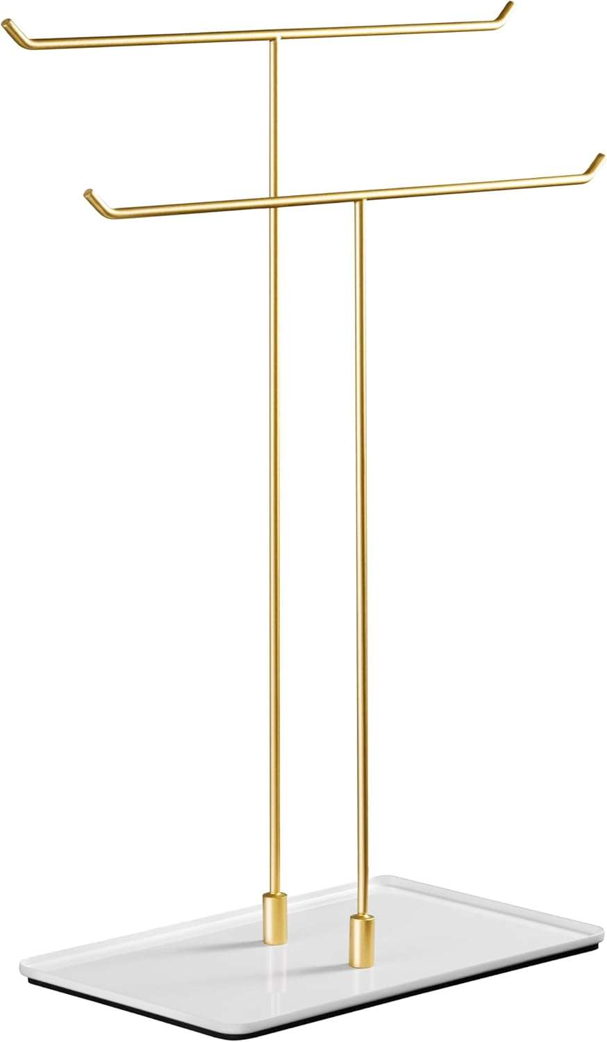 Necklace Stand Aesthetic Necklace Holder- Metal Necklace Organizer for Home Decor, Gold - 1