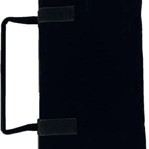 Velvet Travel Jewelry Case Roll Bag Organizer for Necklace, 9 Zipped Grids, Black - 5