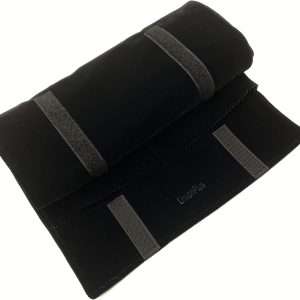 Velvet Travel Jewelry Roll Bag Organizer for Necklace, Elastic Band and Anti-winding, Large, Black - 8