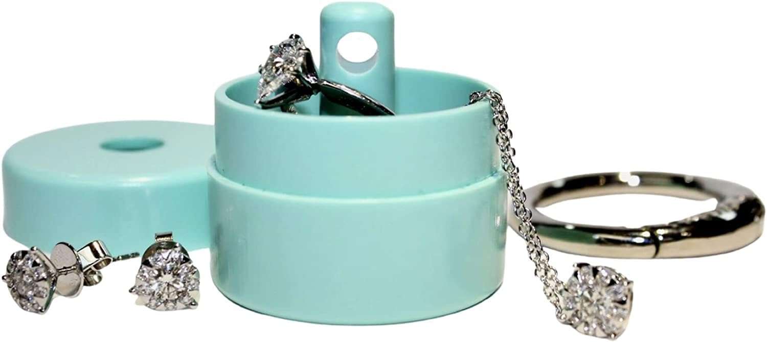 Lion Latch Travel Jewelry Box Case, Ring Holder on Shark Tank - Ring Holder for Women Girls with Keychain, Small Jewelry Organizer Boxes, Portable Ring Keeper Key Chain, Jewelry Storage Case - 1