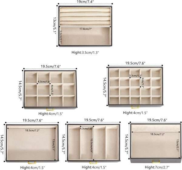 AKOZLIN Huge Jewelry Box Organizer Functional Lockable, Large Leather Jewelry Storage Case for Women Girls Ring Necklace Earring Bracelet Holder Organizer with Mirror - 5