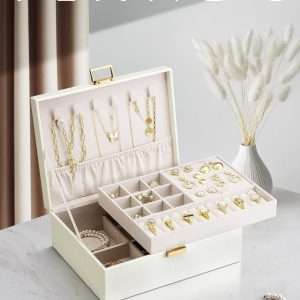 Vlando Graduation Gifts,2 Layer Jewelry Box, Teacher Gifts,Large Jewelry Organizer for Women Removable Jewelery Tray for Necklace Earrings Rings Bracelets - 3