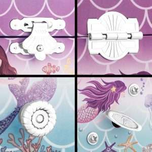A&A Music Jewelry Box for Girls Paired with Cute Mermaid Theme Rotating Playback the Tune for Beautiful Dream Light Purple - 6