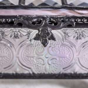 J Devlin - Vintage Stained Glass Jewelry Box Trinket Keepsake Display - Box 514 (Pink) - 5