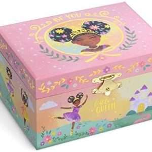 Jewelkeeper Jewelry Box for Girls - Black Ballerina Doll & Music Box - Swan Lake Tune - Jewelry Organizer - 6x5x4-Inch - 1
