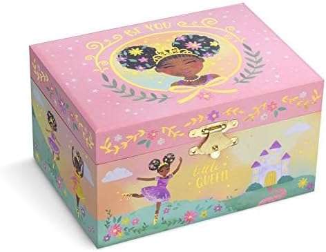 Jewelkeeper Jewelry Box for Girls - Black Ballerina Doll & Music Box - Swan Lake Tune - Jewelry Organizer - 6x5x4-Inch - 1