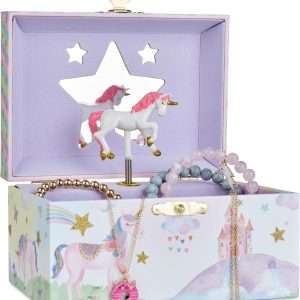 Jewelkeeper Jewelry Box for Girls - Girls Bedroom Accessories, Musical Jewelry Boxes with Spinning Unicorn Doll, Beautiful Dreamer Tune - Perfect Unicorn Birthday Gift for Kids 3 and Up - 1