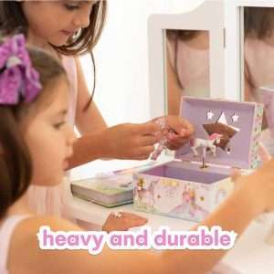 Jewelkeeper Jewelry Box for Girls - Girls Bedroom Accessories, Musical Jewelry Boxes with Spinning Unicorn Doll, Beautiful Dreamer Tune - Perfect Unicorn Birthday Gift for Kids 3 and Up - 4