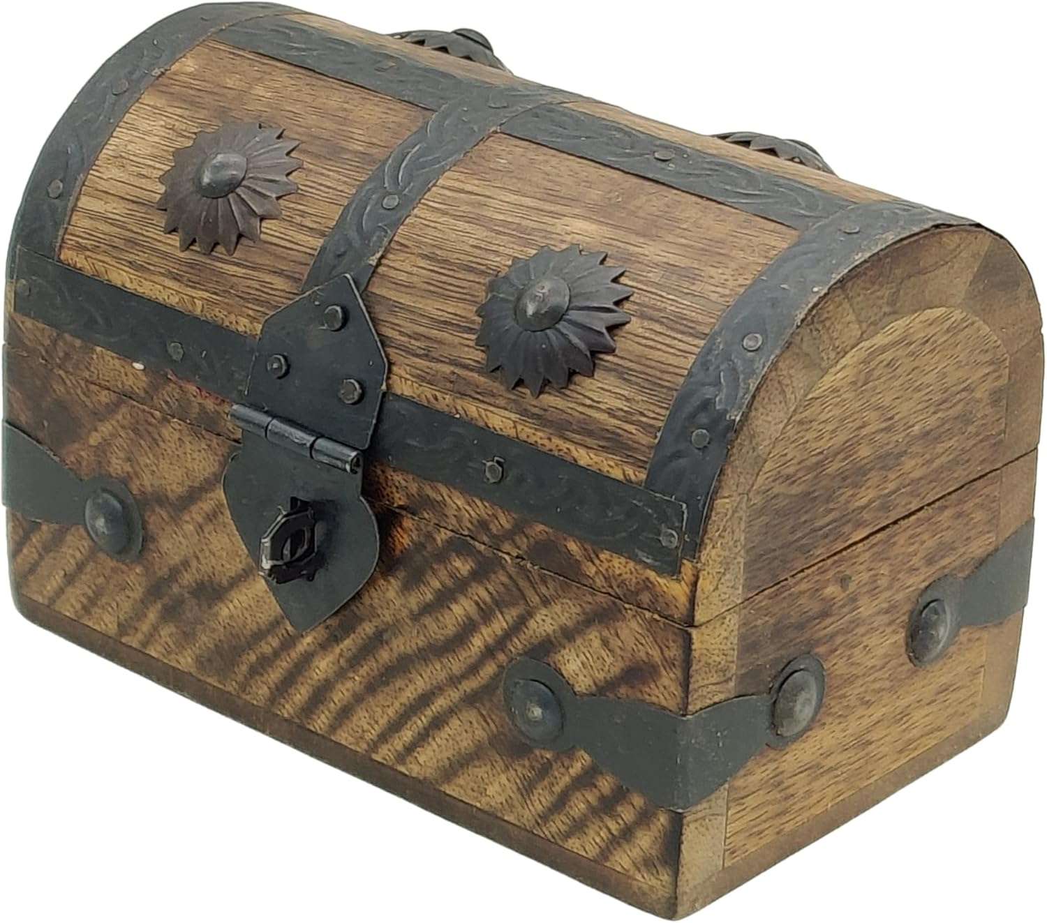 Keepsake and Decorative Wood Box - Medium Storage Treasure Chest - Elegant Wooden Box for Home Decor - 4