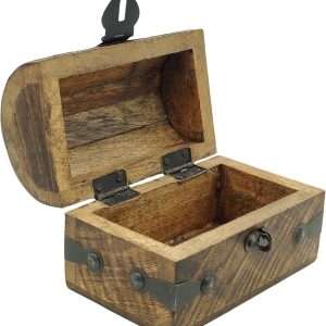 Keepsake and Decorative Wood Box - Medium Storage Treasure Chest - Elegant Wooden Box for Home Decor - 5