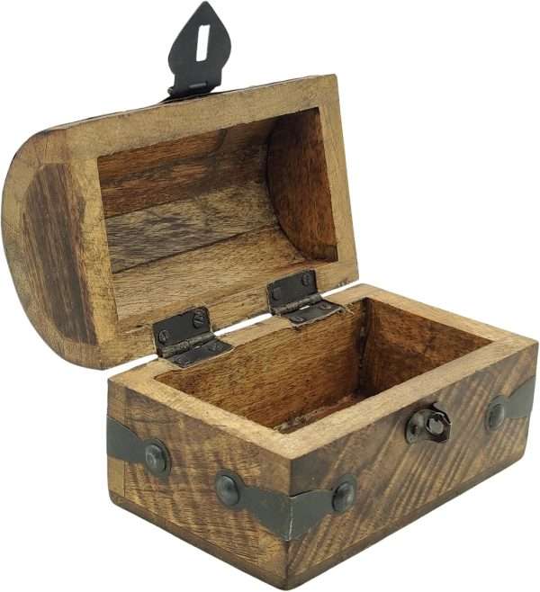 Keepsake and Decorative Wood Box - Medium Storage Treasure Chest - Elegant Wooden Box for Home Decor - 5