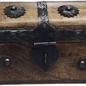 Keepsake and Decorative Wood Box - Medium Storage Treasure Chest - Elegant Wooden Box for Home Decor - 7