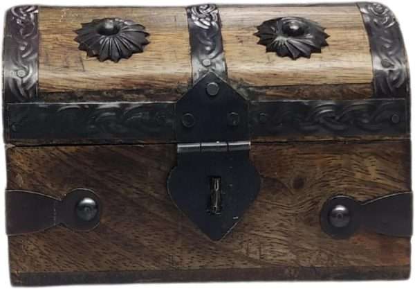 Keepsake and Decorative Wood Box - Medium Storage Treasure Chest - Elegant Wooden Box for Home Decor - 7