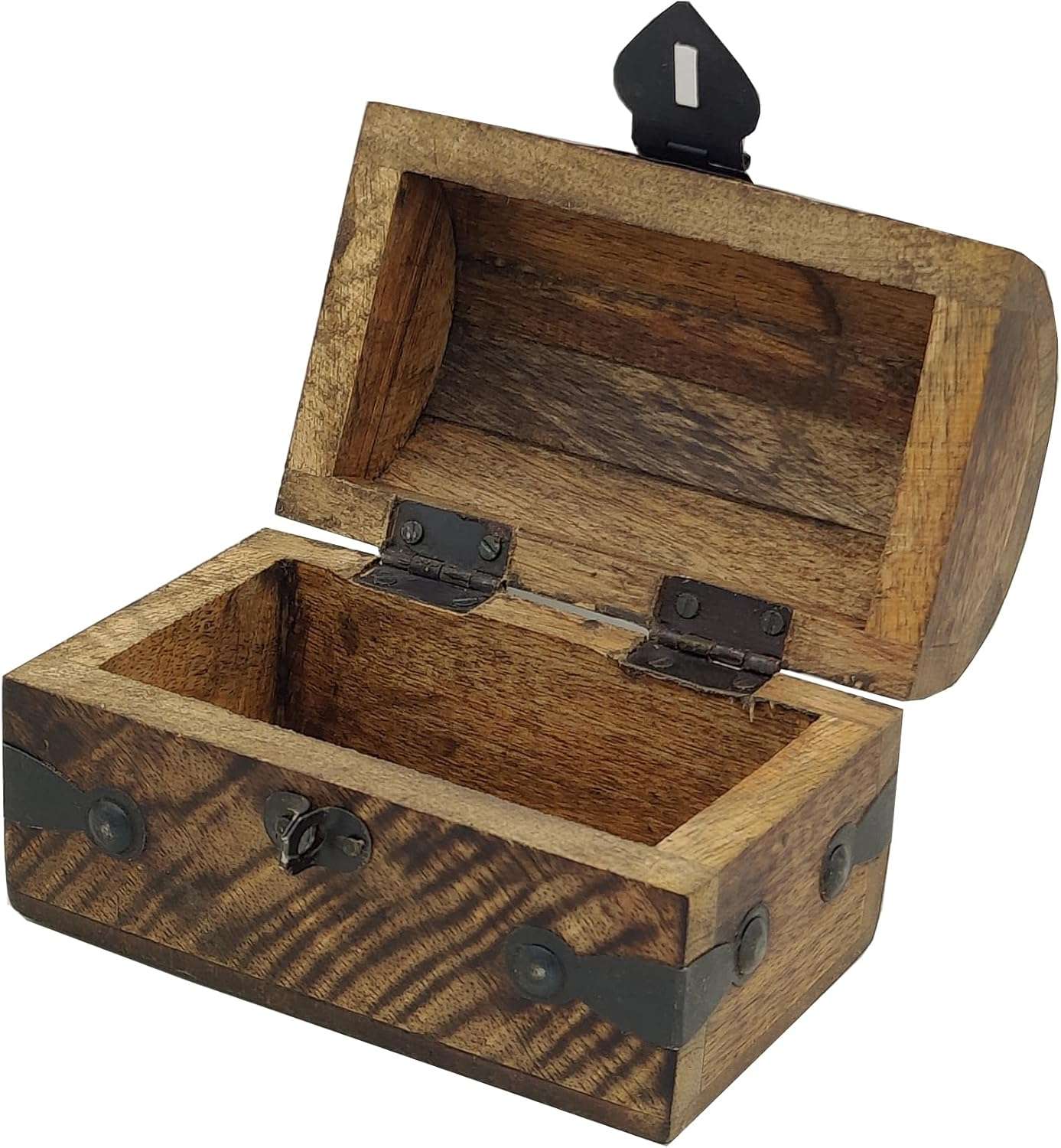 Keepsake and Decorative Wood Box - Medium Storage Treasure Chest - Elegant Wooden Box for Home Decor - 8