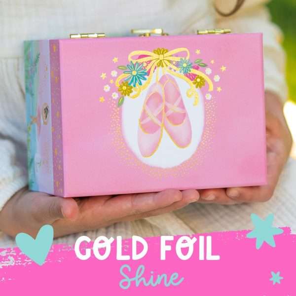 Musical Ballerina Jewelry Box for Girls - Kids Dancing Ballerina Music Box with Mirror, Ballet Gifts for Little Girls, Jewelry Boxes, Childrens Birthday Gift - 3